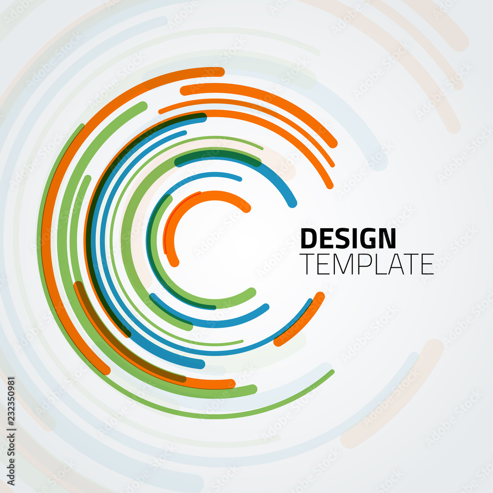 Vector illustration. Modern abstract circle design element. Vector illustration. Modern abstract circle design element.