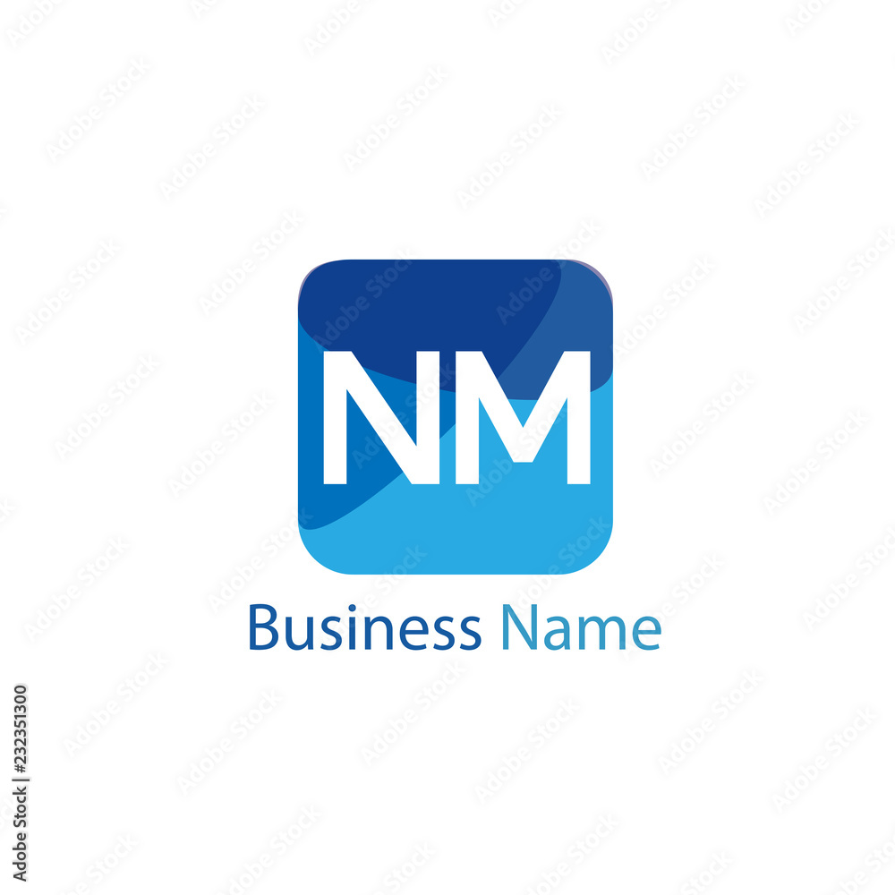 Initial Letter NM Logo Template Design Initial Letter NM Logo Template Design