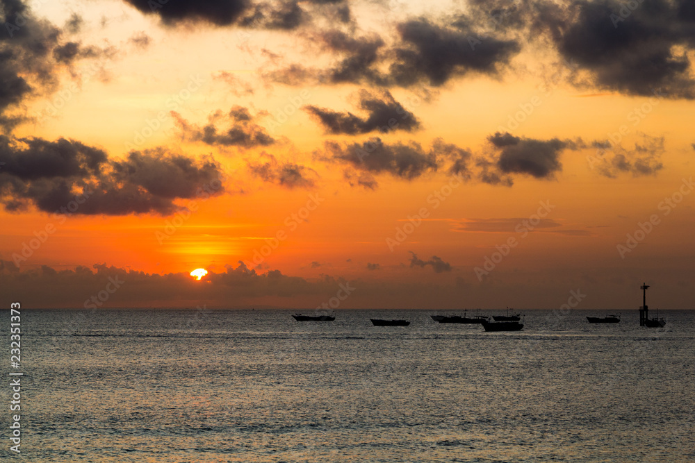 Sunset on Jimbaran beach Bali