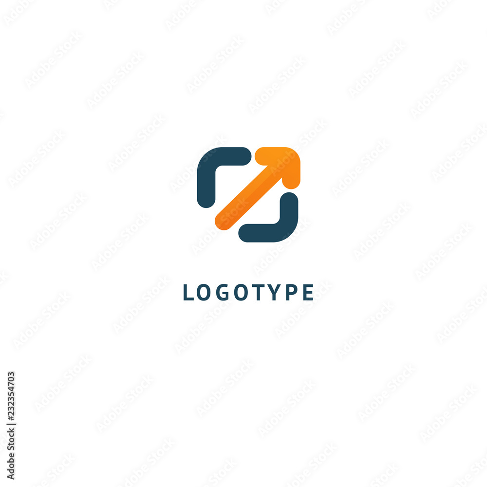 Arrow icon. Vector flat style illustration Abstract business logo template. Logo concept of Progress development, application, Business strategy, Geometric design element, delivery company. Arrow icon. Vector flat style illustration Abstract business logo template. Logo concept of Progress development, application, Business strategy, Geometric design element, delivery company.