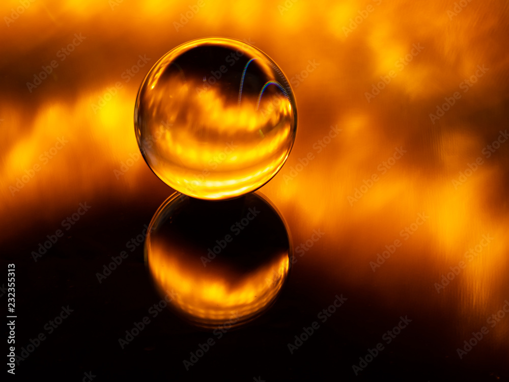 This image appears to show a sand storm quickly approaching the inhabitants of the lens ball.