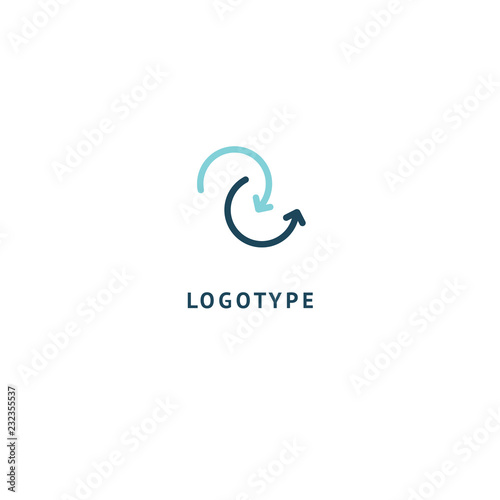Arrow icon. Vector flat style illustration Abstract business logo template. Logo concept of Progress development, application, Business strategy, Geometric design element, delivery company.