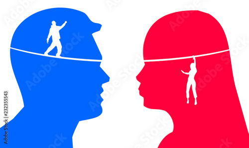 Bilde på lerret man womand difficult relationship