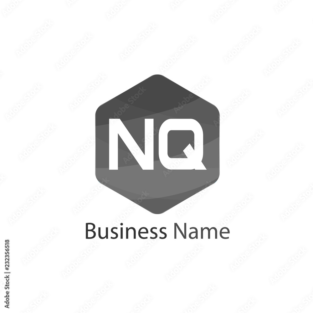 Initial Letter NQ Logo Template Design