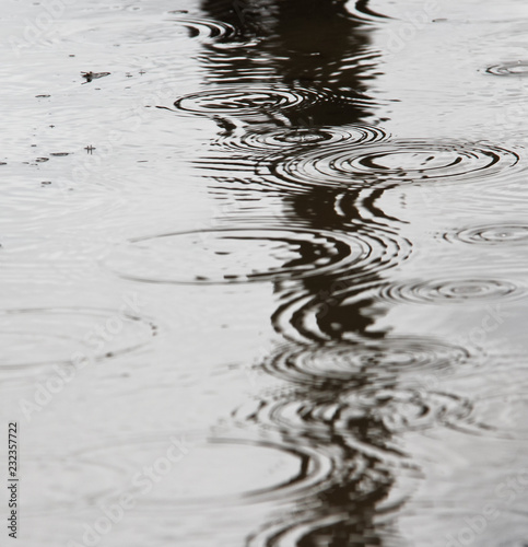 Raindrops ripples abstract detail