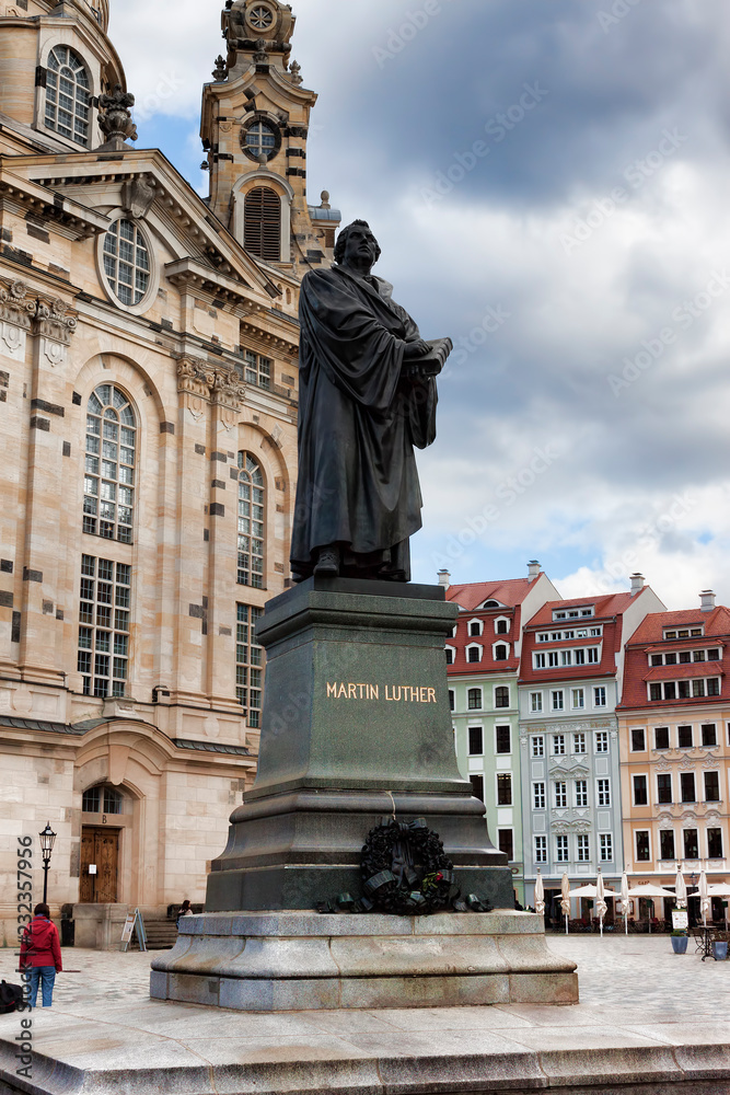 Martin Luther Monument in Dresden near Frauenkirche