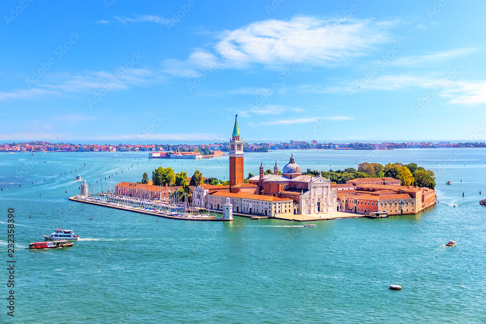 San Giorgio Maggiore Island, view from the sightseeing platform in Piazza San Marco