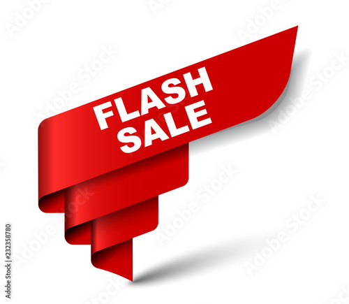 red vector banner flash sale