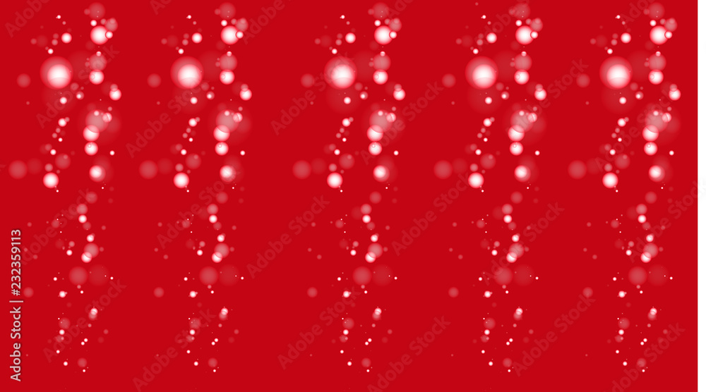 Snow on red Background