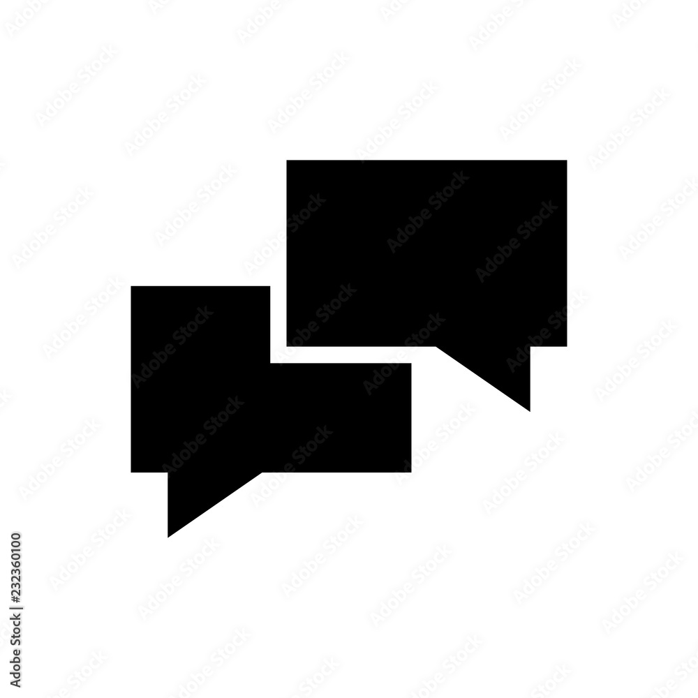Messaging, chat box glyph icon