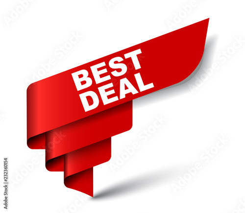 red vector banner best deal