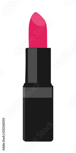 Pink lipstick isolated on white. Vector