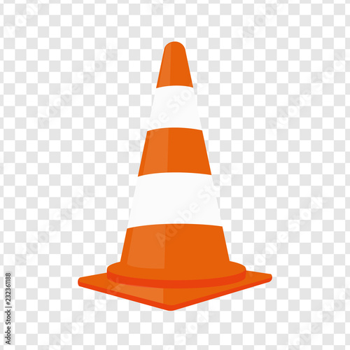 Traffic cone. Vector illustration.