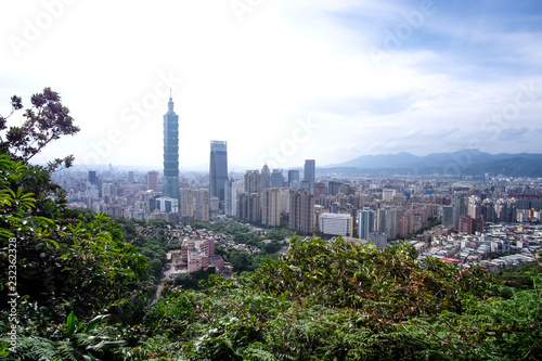 View of Taipei 101 in Taipei from Elephant Mountain
