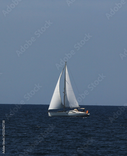 Sailboat on the blue sea © MEDIAIMAG