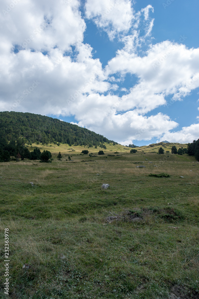Mountains in the Pyrenees through the valley of Aran Mountains in the Pyrenees through the valley of Aran