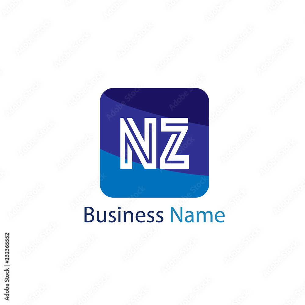Initial Letter NZ Logo Template Design Initial Letter NZ Logo Template Design