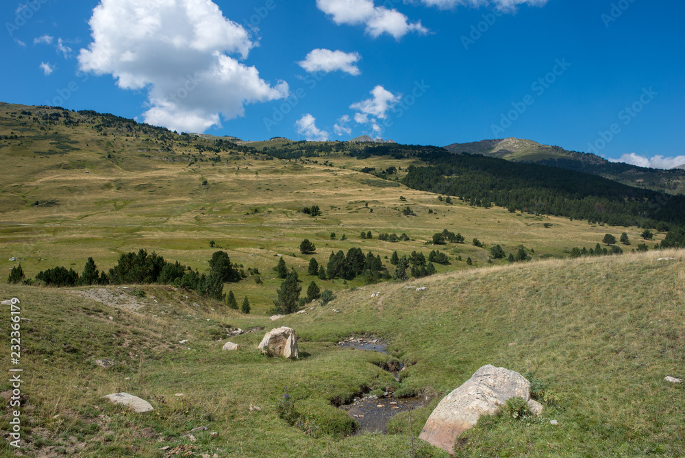 Mountains in the Pyrenees through the valley of Aran Mountains in the Pyrenees through the valley of Aran