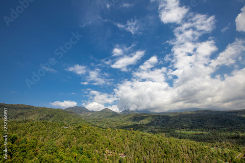 Landscape of Batur volcano on Bali island  Indonesia