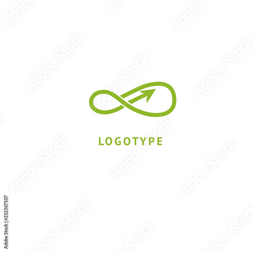 Arrow icon. Vector flat style illustration Abstract business logo template. Logo concept of Internet communications, marketing, Public Relations, technology, express delivery