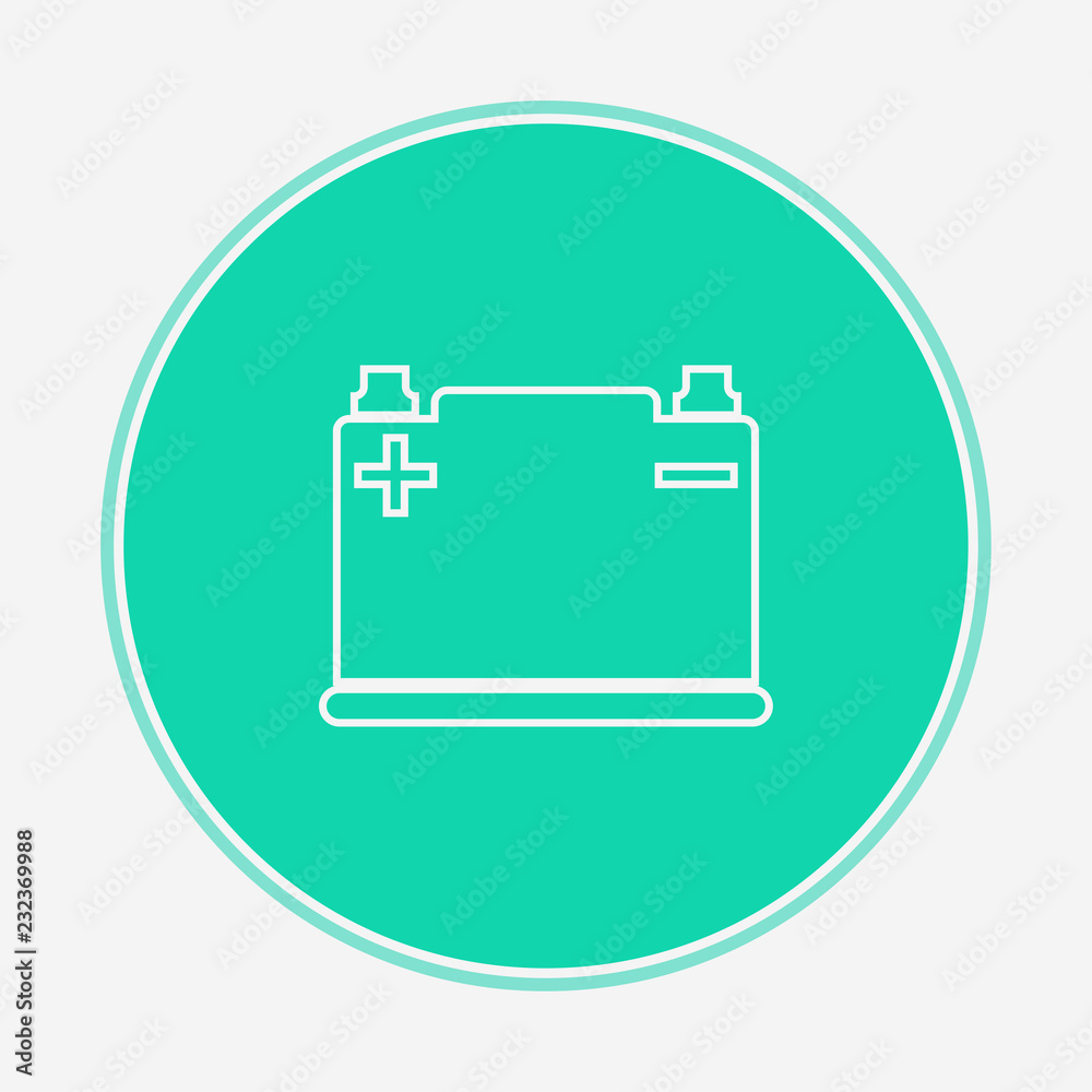 Car battery vector icon sign symbol Car battery vector icon sign symbol