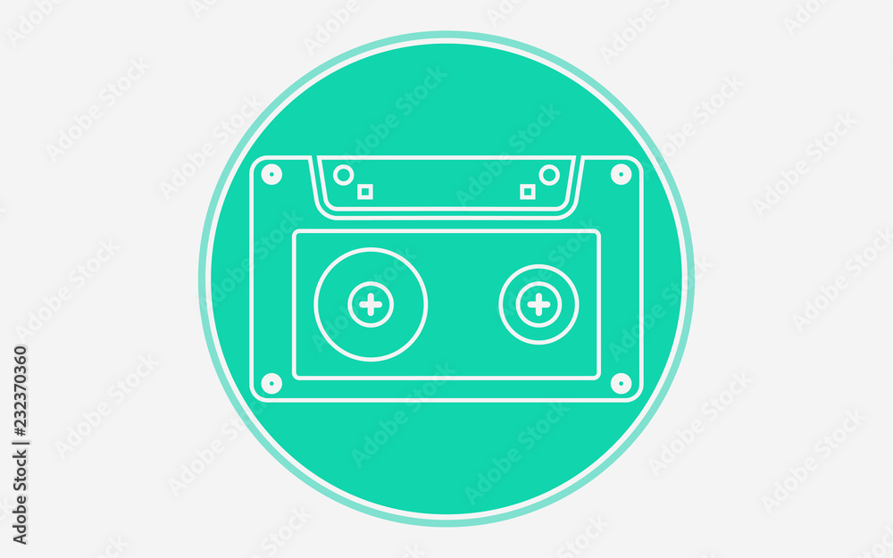 Cassette vector icon sign symbol Cassette vector icon sign symbol