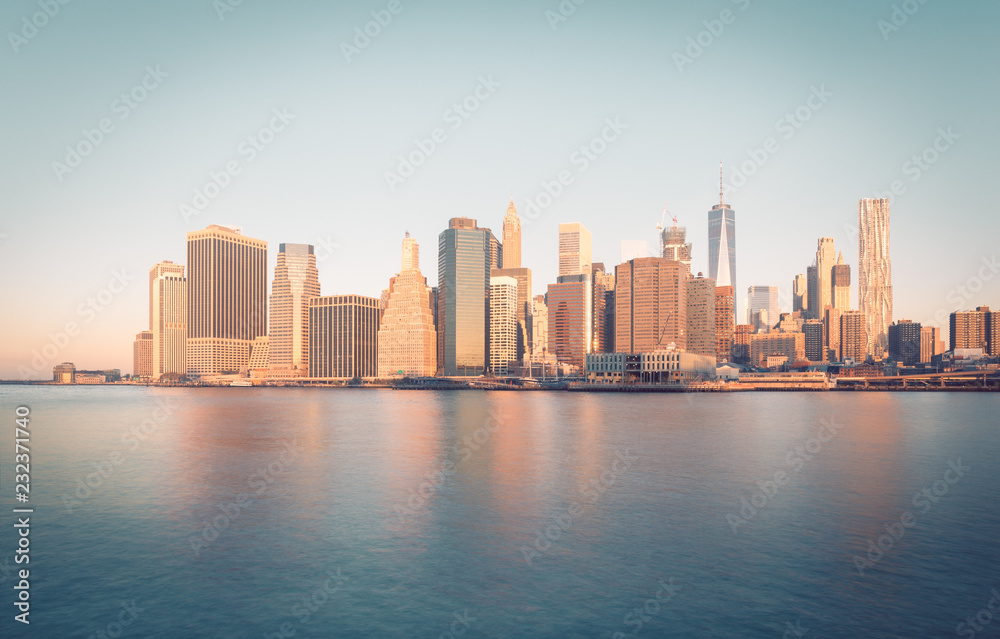 Skyline of the Financial District, Lower Manhattan, New York City, USA