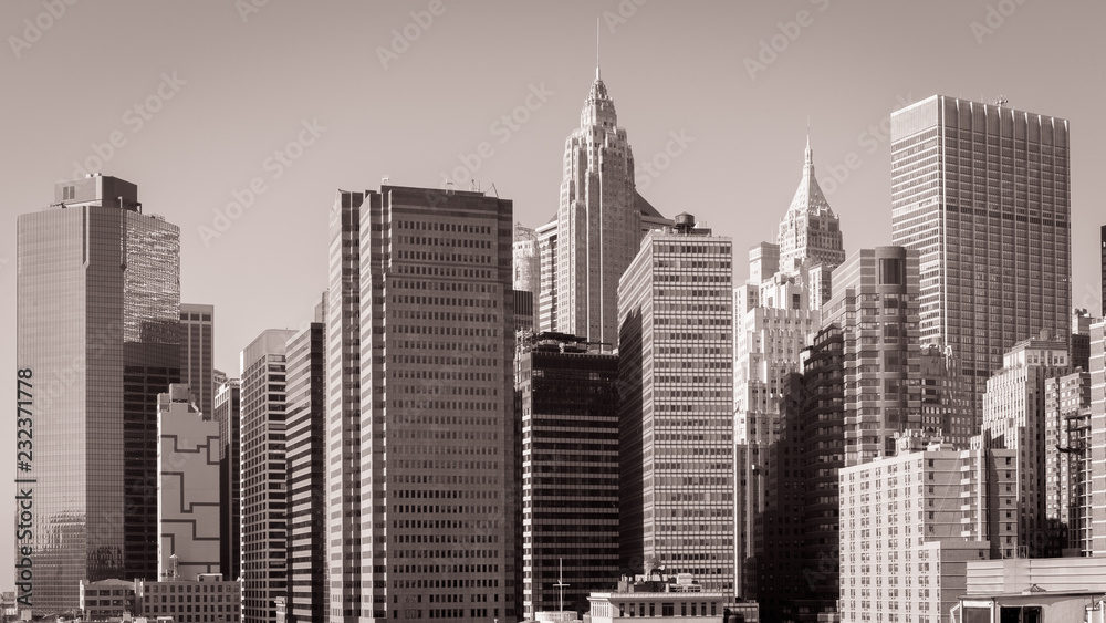 Skyscrapers in the Financial District, New York City, USA