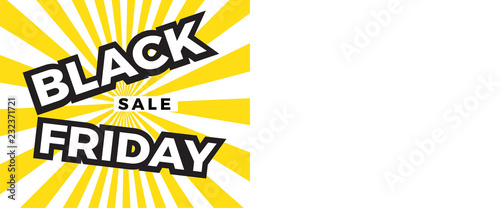 Black Friday sale banner with copy space for text. Vector illustration EPS 10