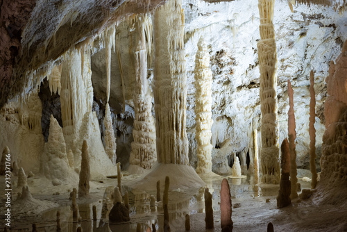 Grotte di Frasassi is karst cave system in the Genga, Ancona and the most famous show caves in Italy photo