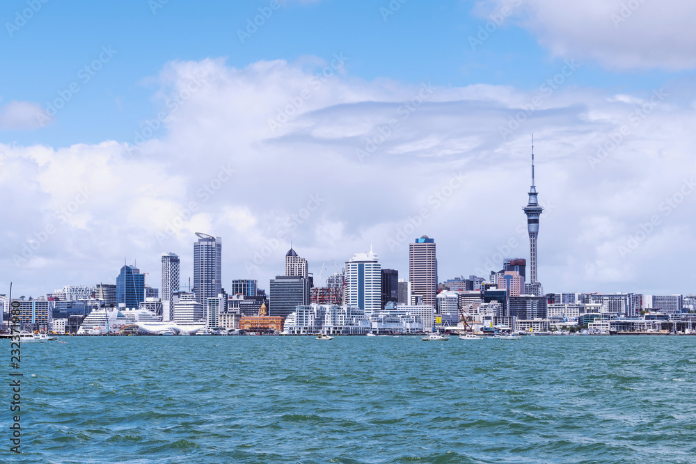 Auckland City View from Bayswater Wharf Auckland New Zealand