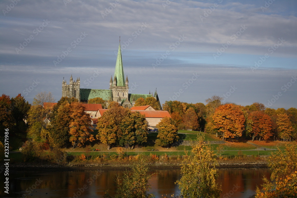 Fototapeta premium Nidaros Cathedral in Trondheim, Norway