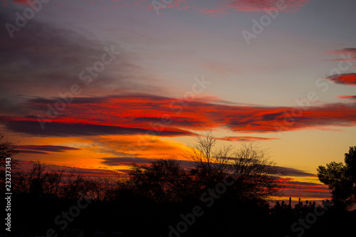 sunset in the mountains