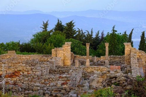 Ancient city Byllis, Qarier Fier, Albania, Europe photo