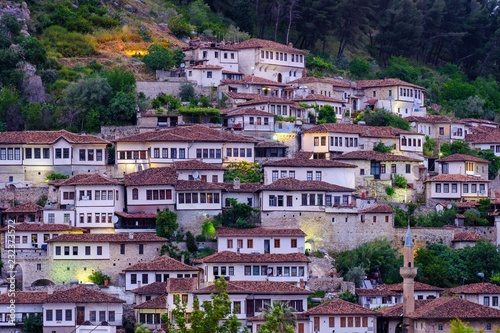 Hillside houses, Mangalem , Berat, Qark Berat, Albania photo