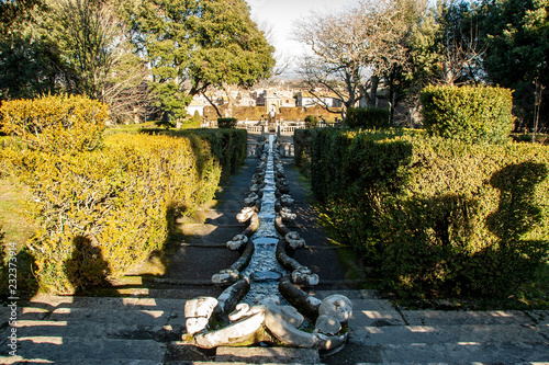 fountains and  garden of villa lante photo