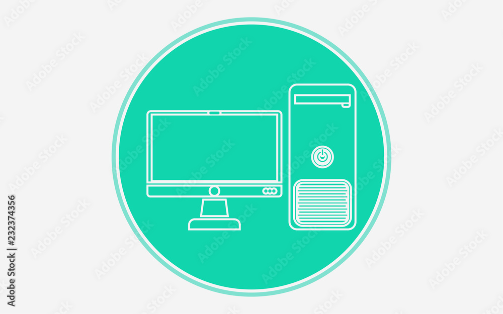 Desktop vector icon sign symbol