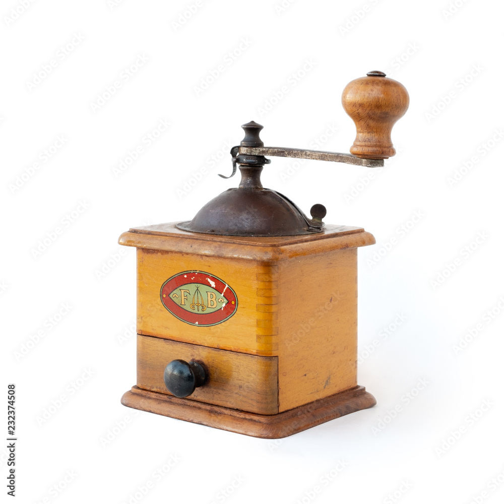 Old Italian traditional and manual coffee grinder Old Italian traditional and manual coffee grinder