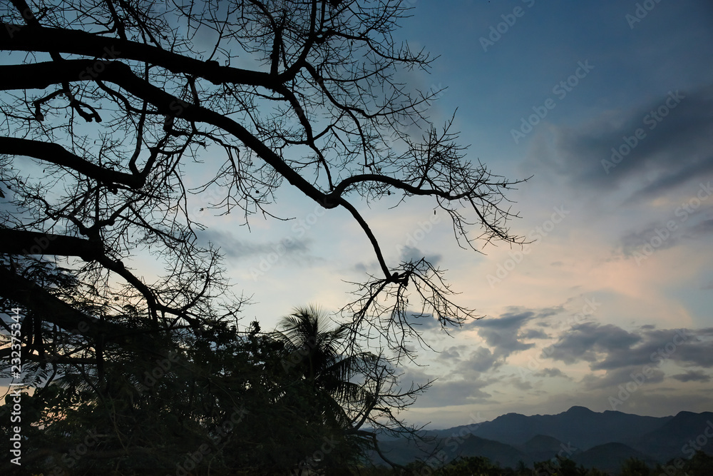sunset in the Valley of Vinales by a summer day, Cuba sunset in the Valley of Vinales by a summer day, Cuba
