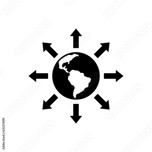 World expansion glyph icon