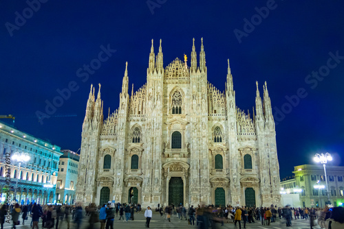 Night view of Duomo in Milan