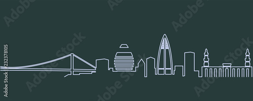 Khartoum Single Line Skyline