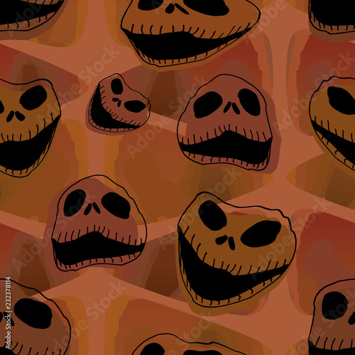 Seamless halloween creepy c...