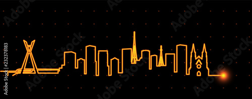 Sao Paulo Light Streak Skyline