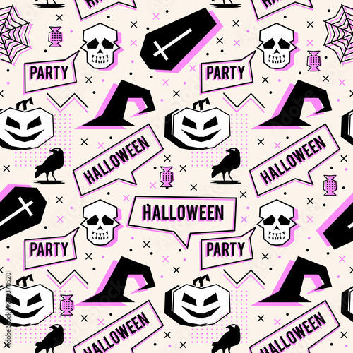 Vector trendy halloween sea...