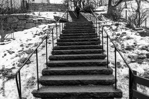 Fototapeta Naklejka Na Ścianę i Meble -  Winter Stairs of Stockholm
