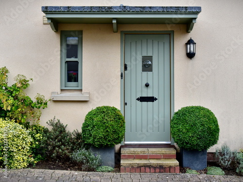 entrance to the house with plants