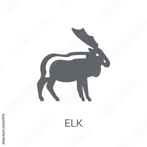 Elk icon. Trendy Elk logo concept on white background from animals collection