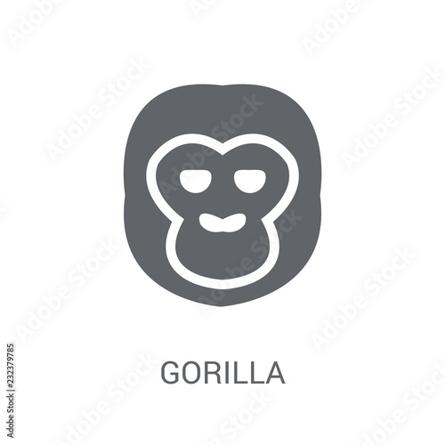 Gorilla icon. Trendy Gorilla logo concept on white background from animals collection