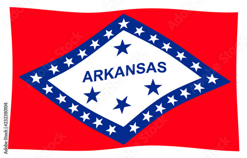 Flag of Arkansas State Waving